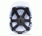 2088CTVBL Mod. “THOR (Ventilado)”. Casco de protección para la industria ventilado en color blanco, cierre ruleta,  arnés textil  6 puntos.